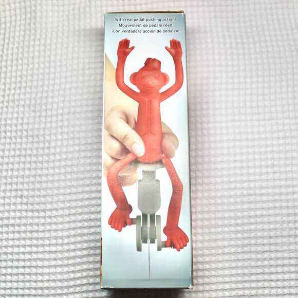 NWT Fred & Friends Red Pizza Cutter Peddal Monkey Unicycle Pizza Wheel Kitchen - Picture 2 of 5